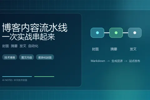 把封面、摘要和发文串起来：一次技术博客内容流水线实战