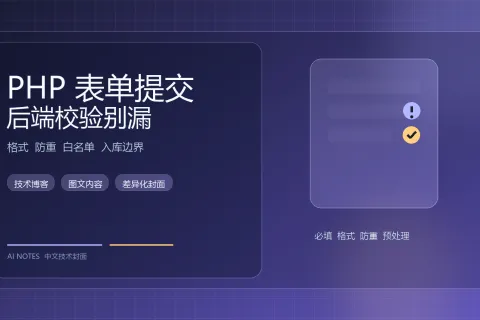 PHP 表单提交流程里，最容易漏掉的 5 个校验点